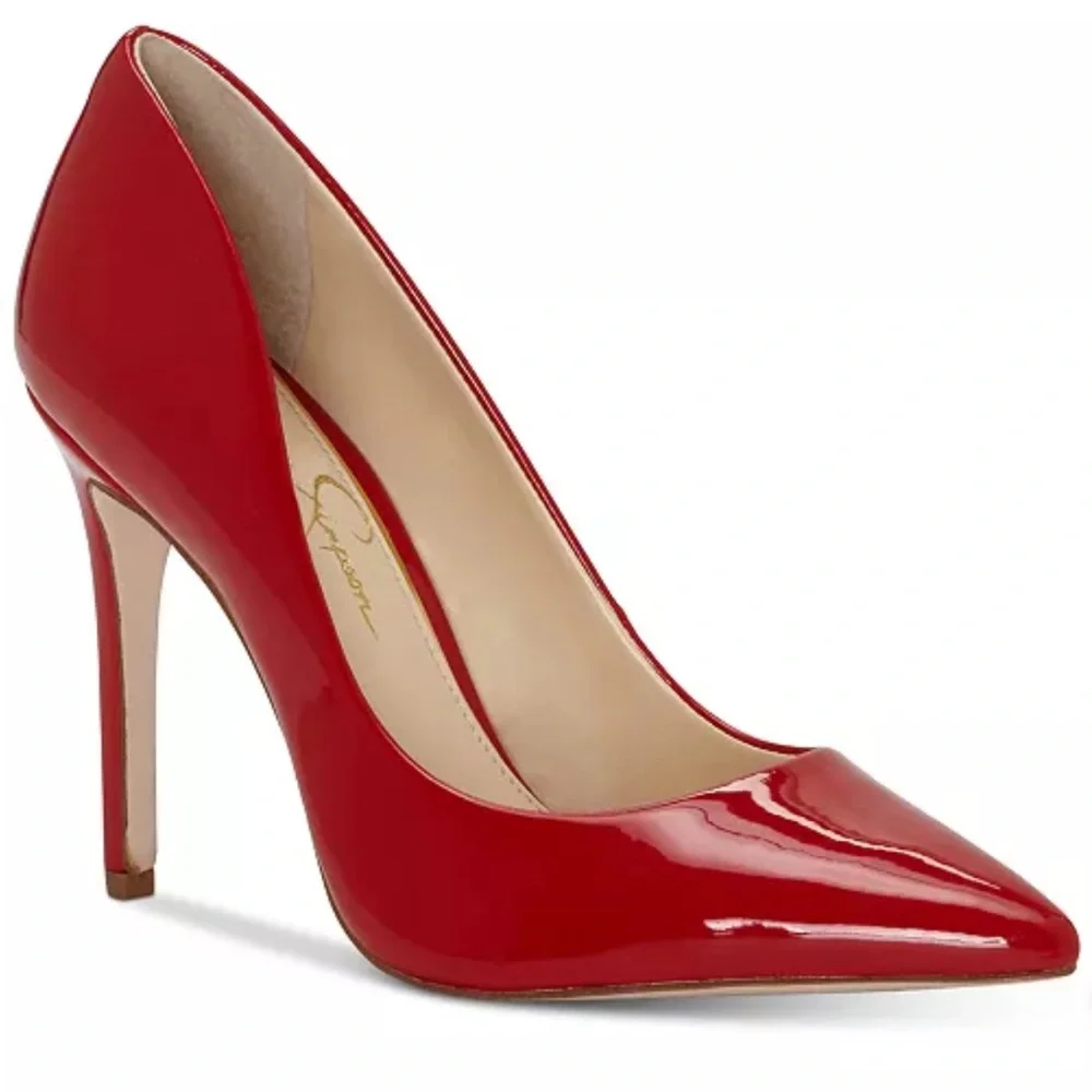 Jessica Simpson Nettles Red Patent Heels - Picture 1 of 10